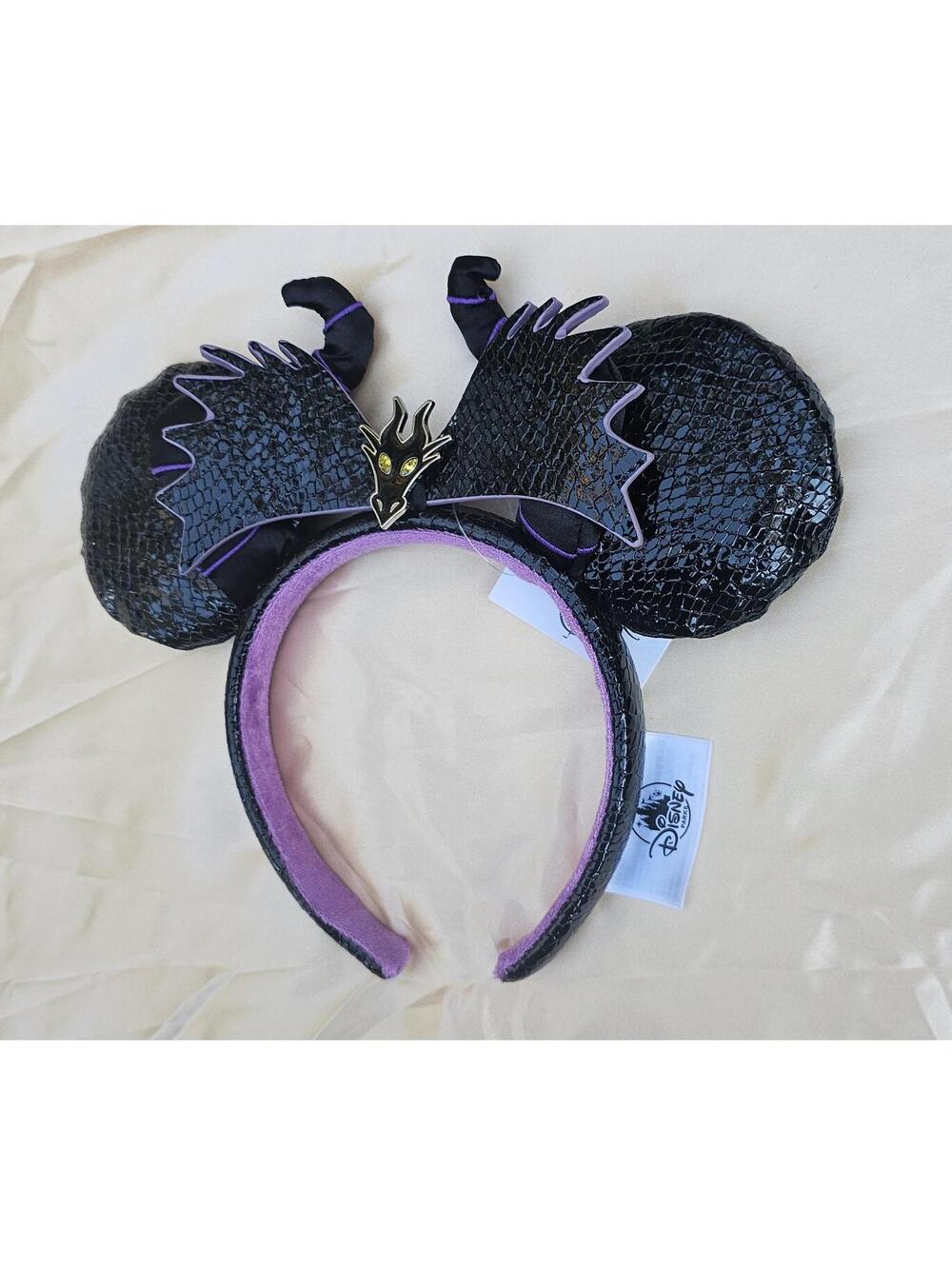 Black Maleficent Sleeping Beauty Minnie Ears Headband - Picture 9 of 9